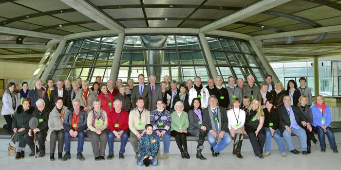 Die Berliner Besuchergruppe im Reichstag. In der Mitte MdB Detlef Seif und Hans-Josef Thelen